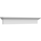 Ekena Millwork 43" Bottom Width x 47 3/4" Top Width x 6 1/4"H x 1 3/4"P Strickland Crosshead CRH06X43ST-1 - alternate 2